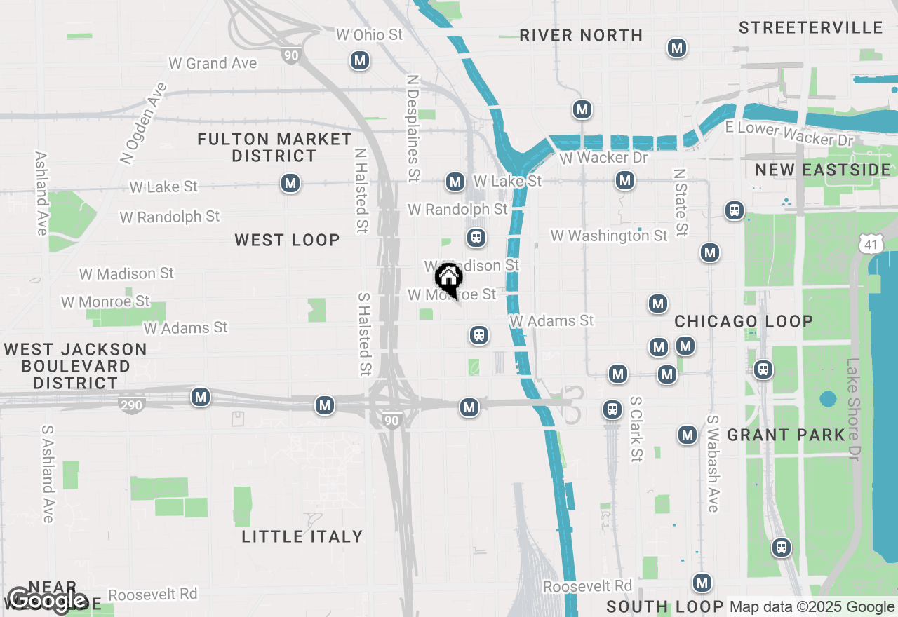 Map of 125 S Jefferson Street #1809, Chicago, IL 60661