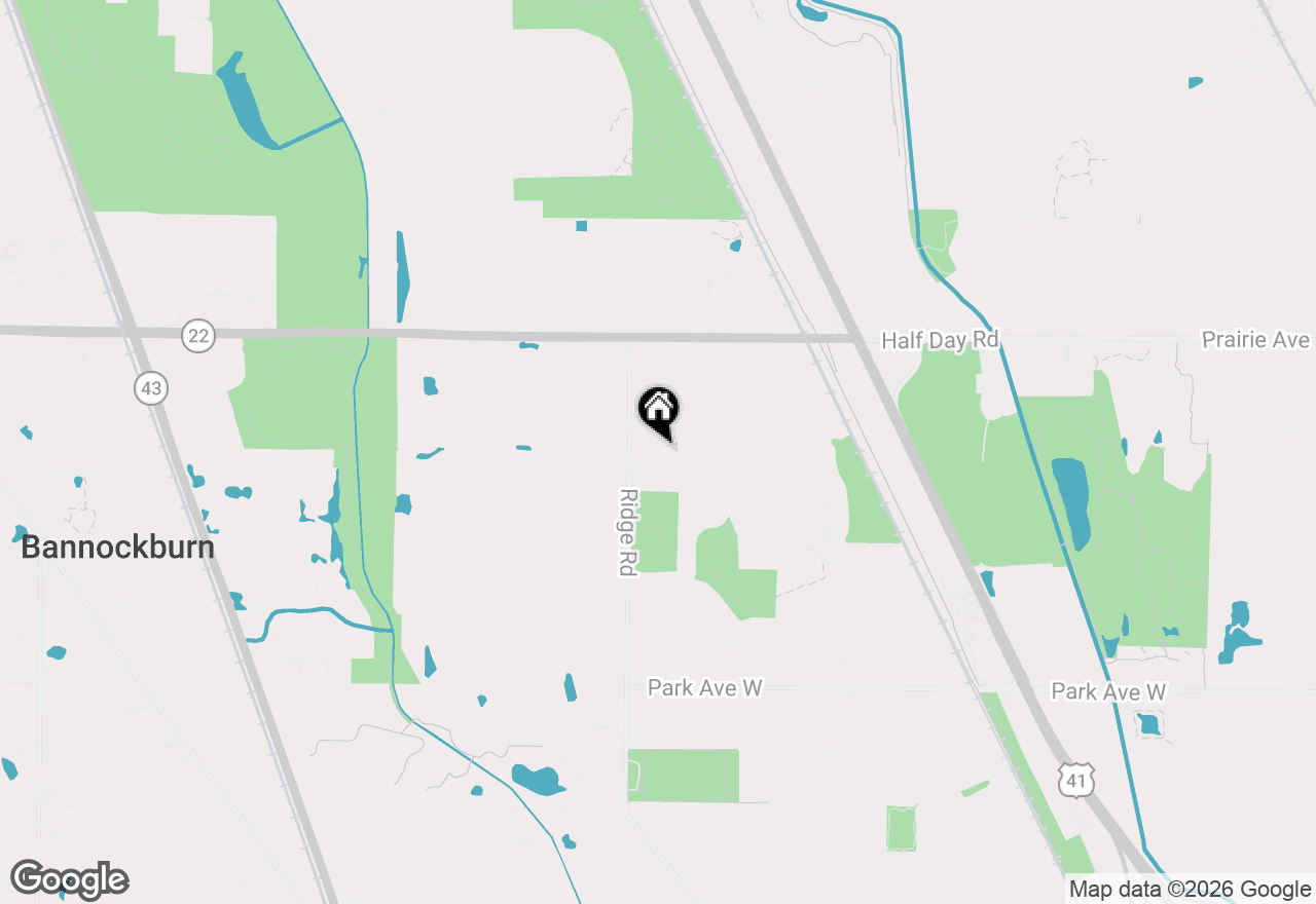 Map of 2601 Hybernia Drive, Highland Park, IL 60035