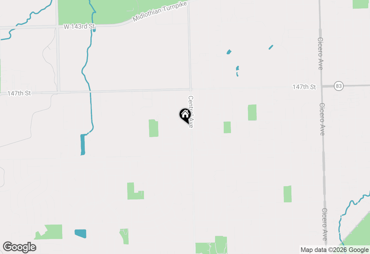 Map of 14858 Parkside Avenue, Oak Forest, IL 60452