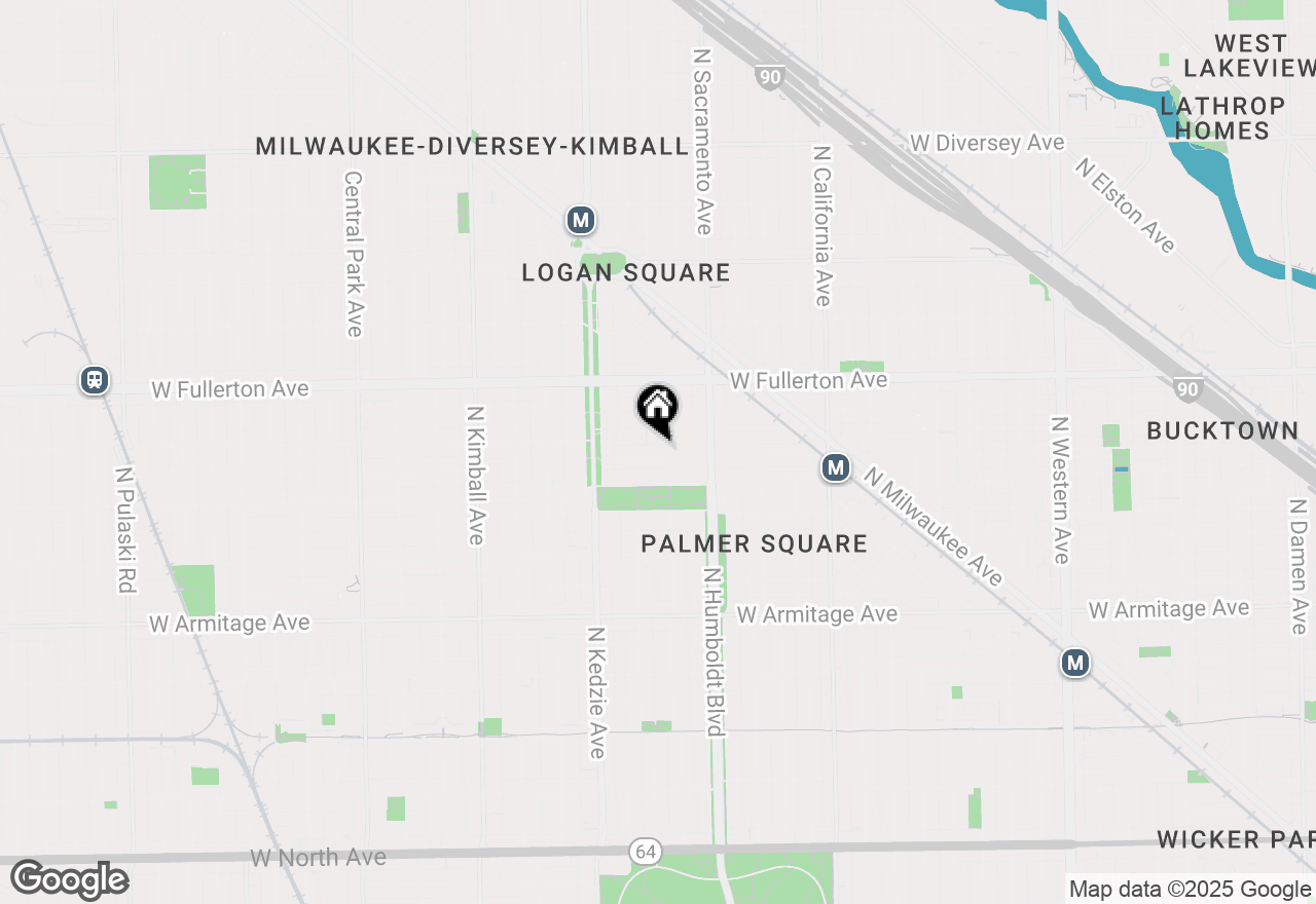 Map of 3056 W Lyndale Street #1, Chicago, IL 60647