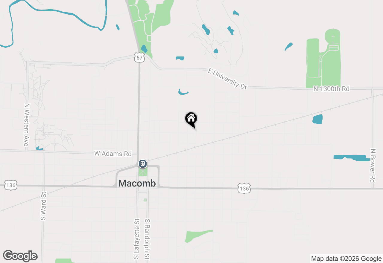 Map of 612 E Pierce Street, Macomb, IL 61455