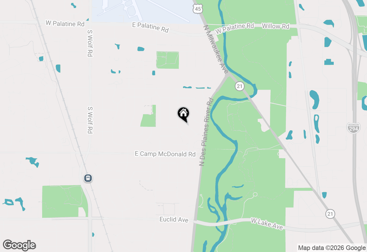 Map of 2005 E Cayuga Lane, Mount Prospect, IL 60056