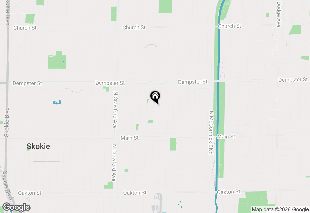 Map of 8612 Lawndale Avenue, Skokie, IL 60076