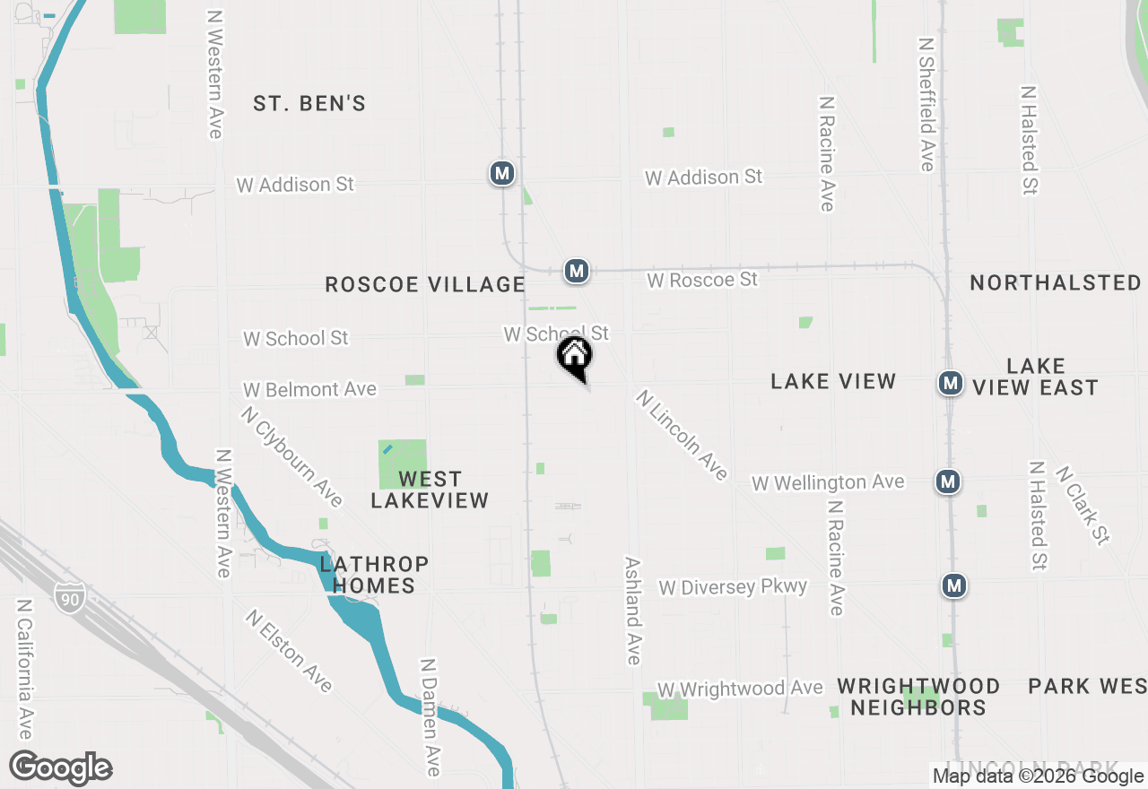Map of 3158 N Paulina Street #4N, Chicago, IL 60657