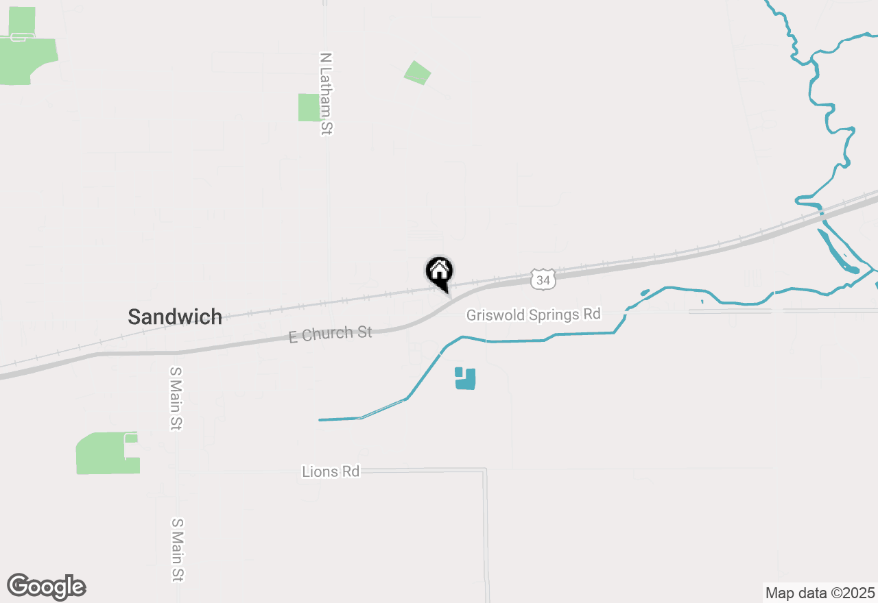 Map of 1208 Old Rt 34 Highway, Sandwich, IL 60548