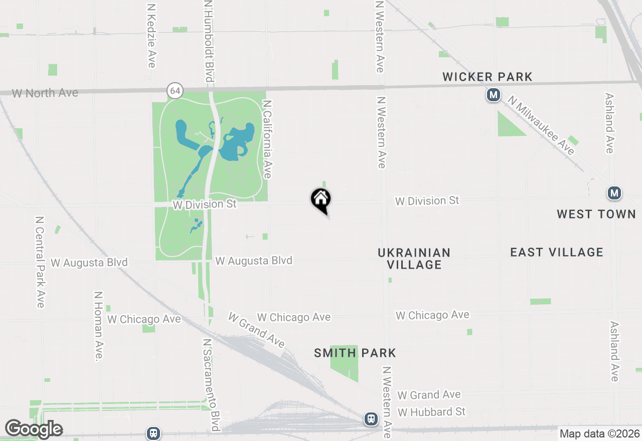 Map of 2611 W Haddon Avenue #2, Chicago, IL 60622