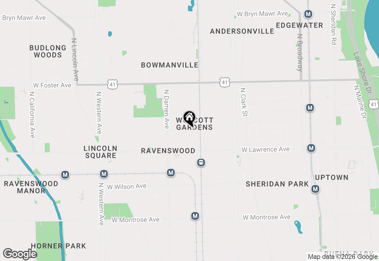 Map of 4915 N Wolcott Avenue #2B, Chicago, IL 60640