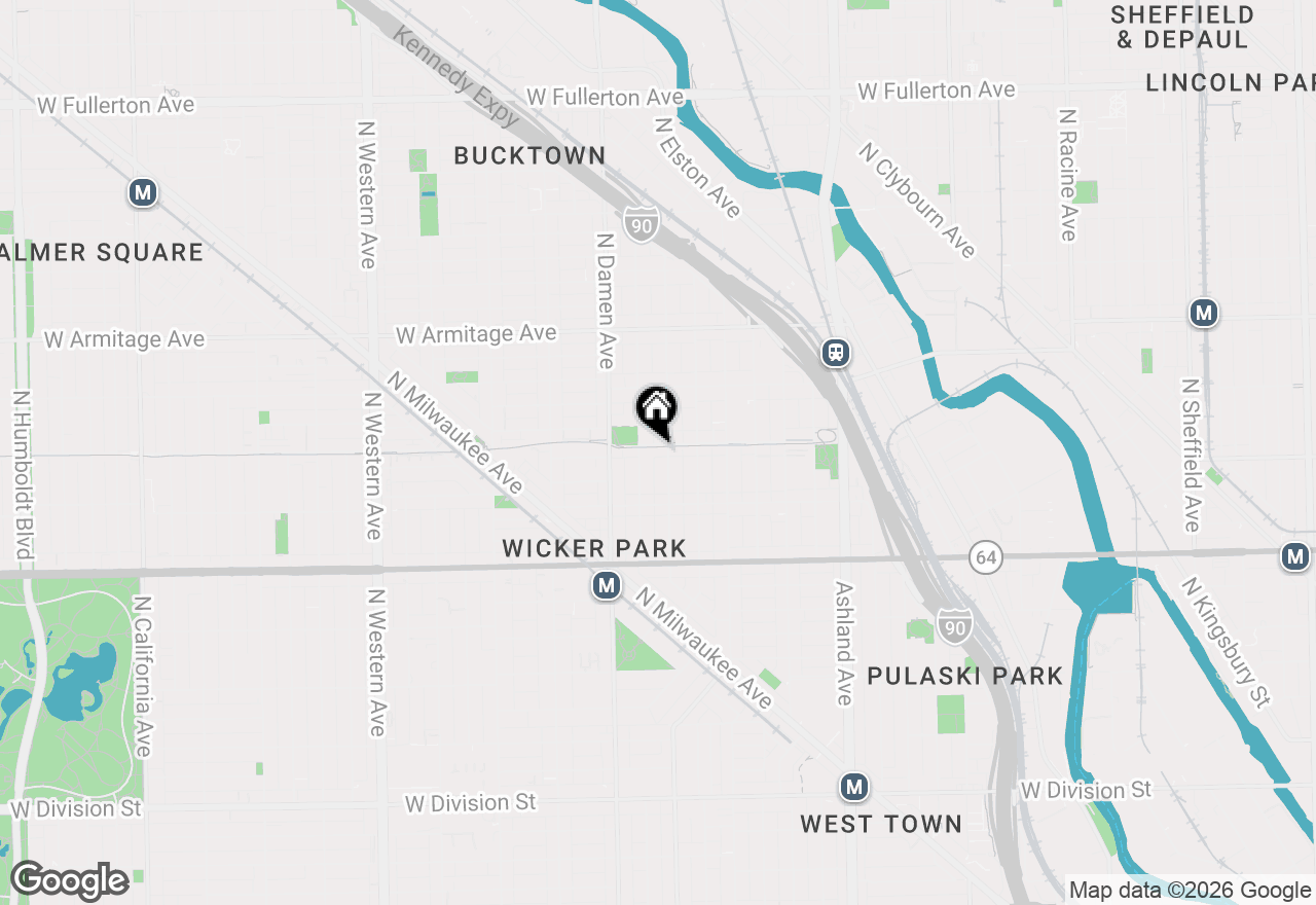 Map of 1750 N Wolcott Avenue #108, Chicago, IL 60622