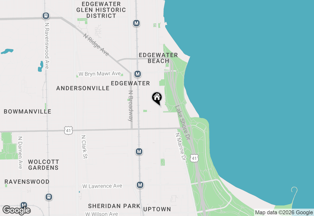 Map of 5320 N Sheridan Road #1911, Chicago, IL 60640