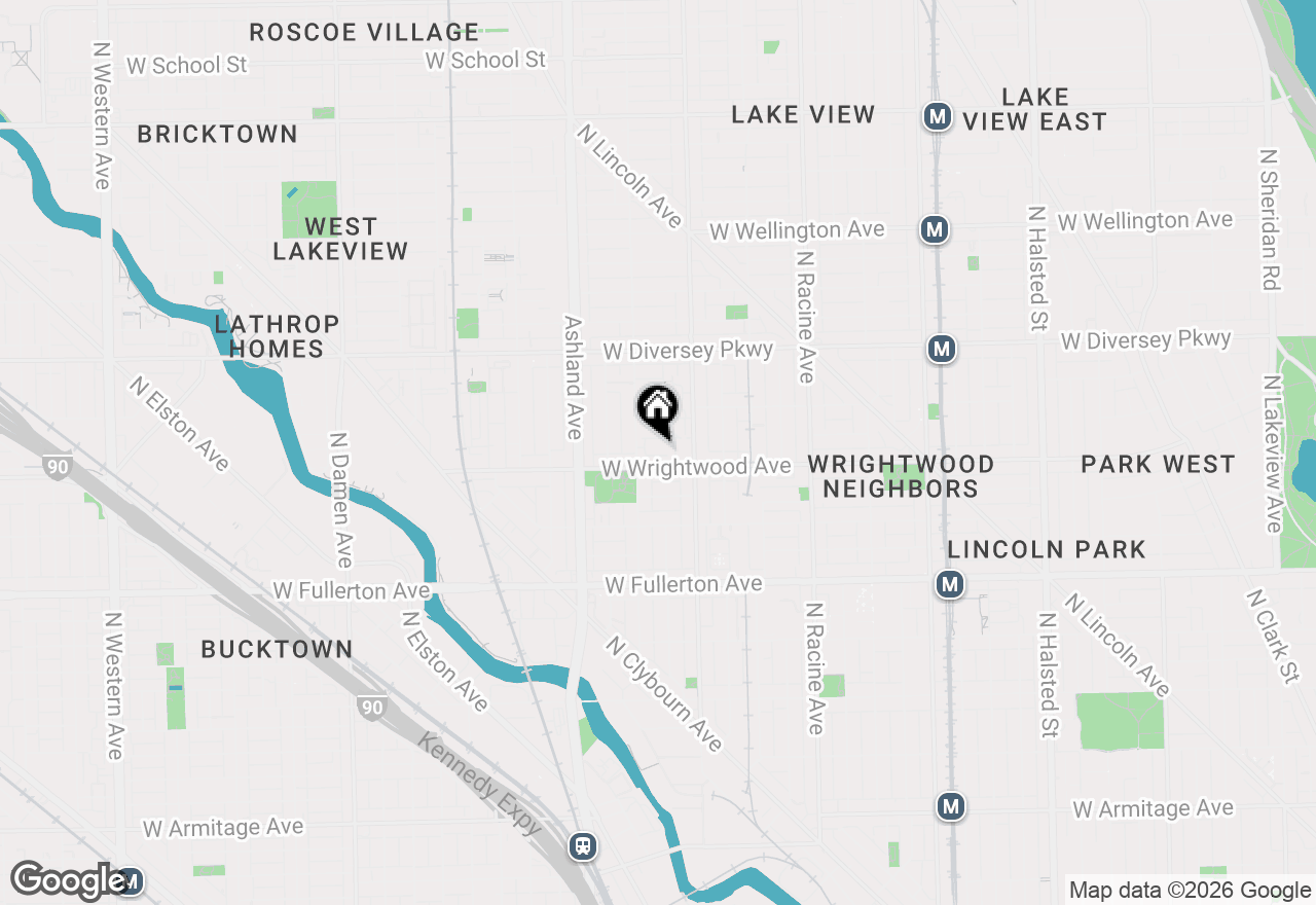 Map of 2609 N Greenview Avenue #F, Chicago, IL 60614