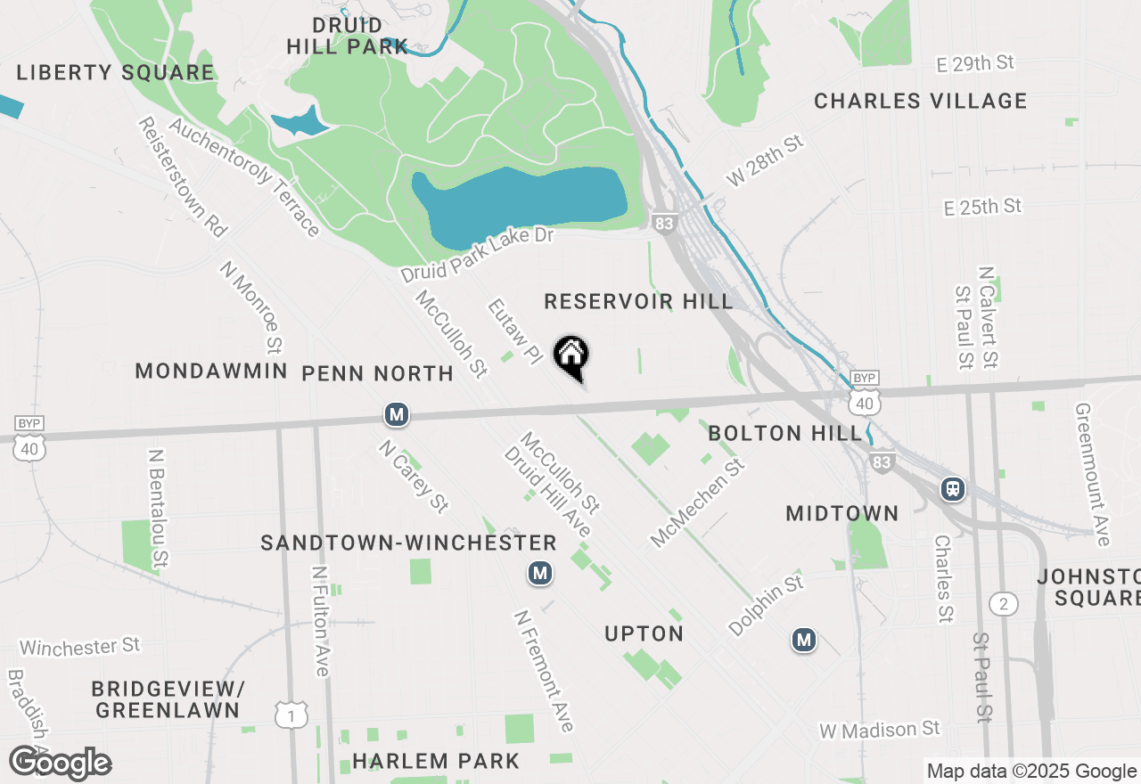 Map of 2209 Eutaw Place #APT B, Baltimore, MD 21217