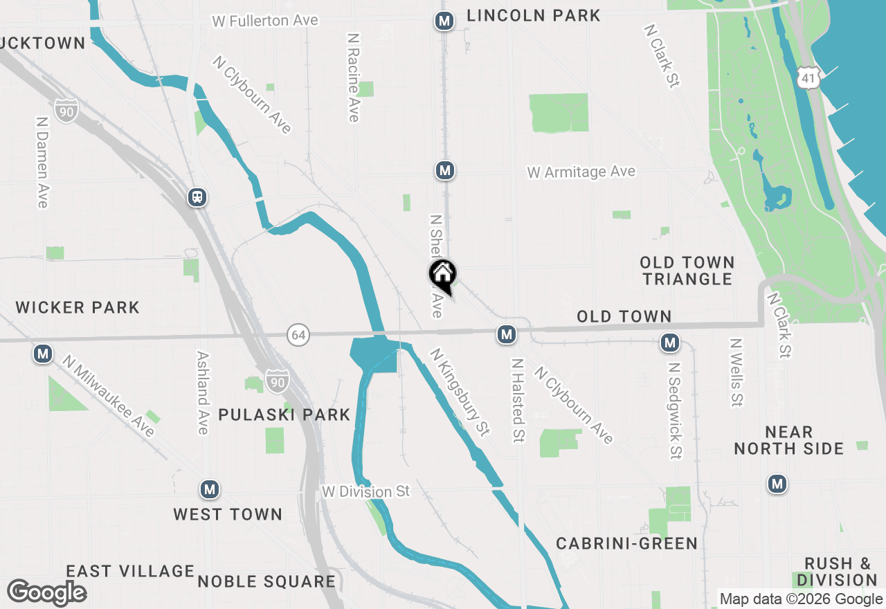 Map of 1711 N Sheffield Avenue #1, Chicago, IL 60614