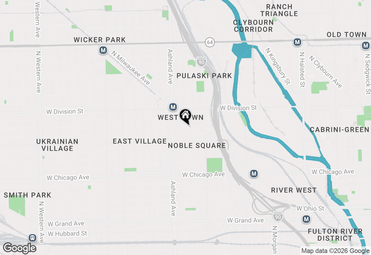 Map of 1513 W Thomas Street #3, Chicago, IL 60642
