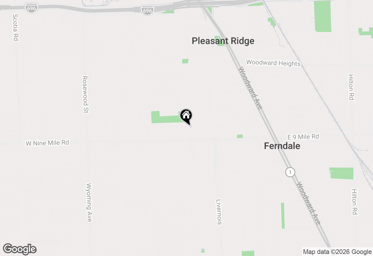 Map of 1924 Pinecrest Drive, Ferndale, MI 48220