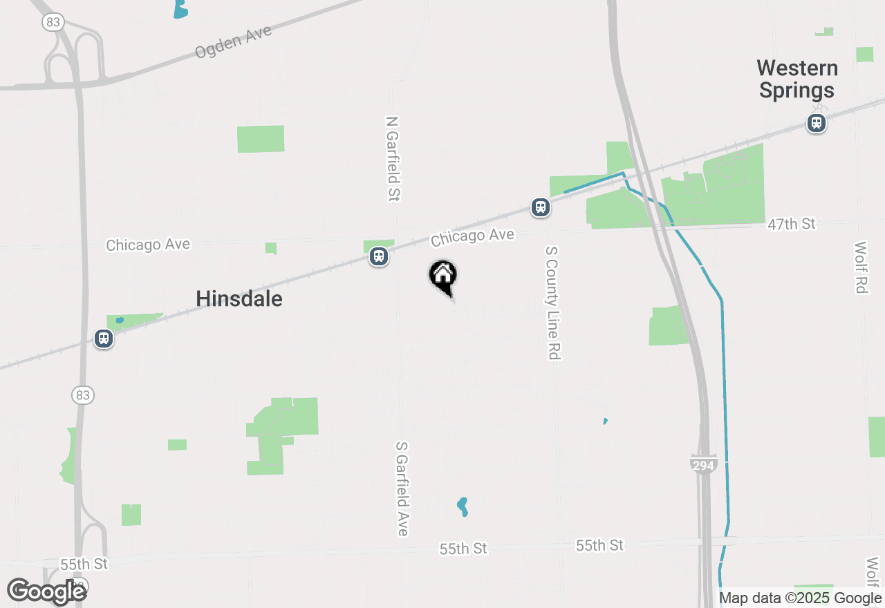 Map of 133 S Park Avenue, Hinsdale, IL 60521