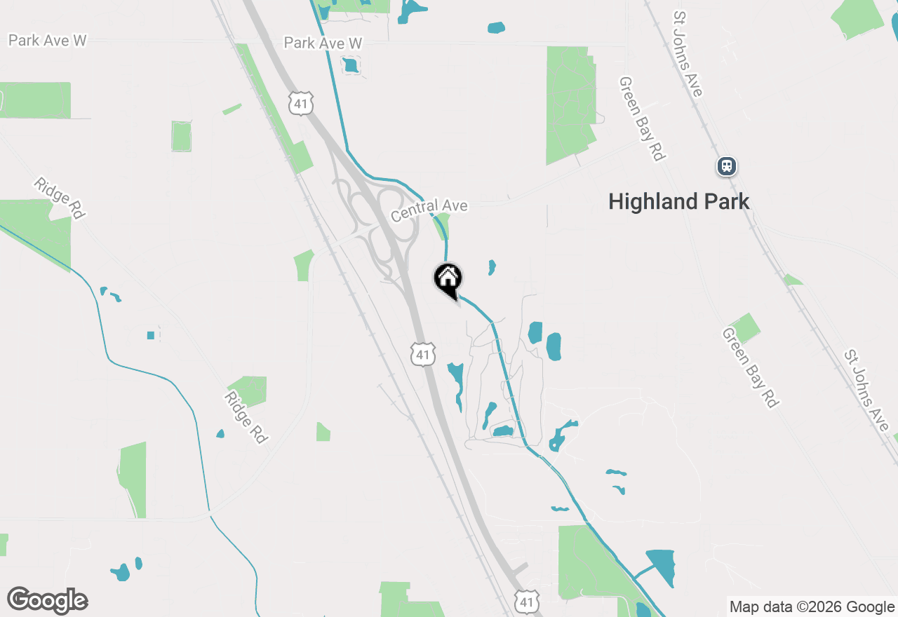Map of (Address confidential), Highland Park, Illinois 60035