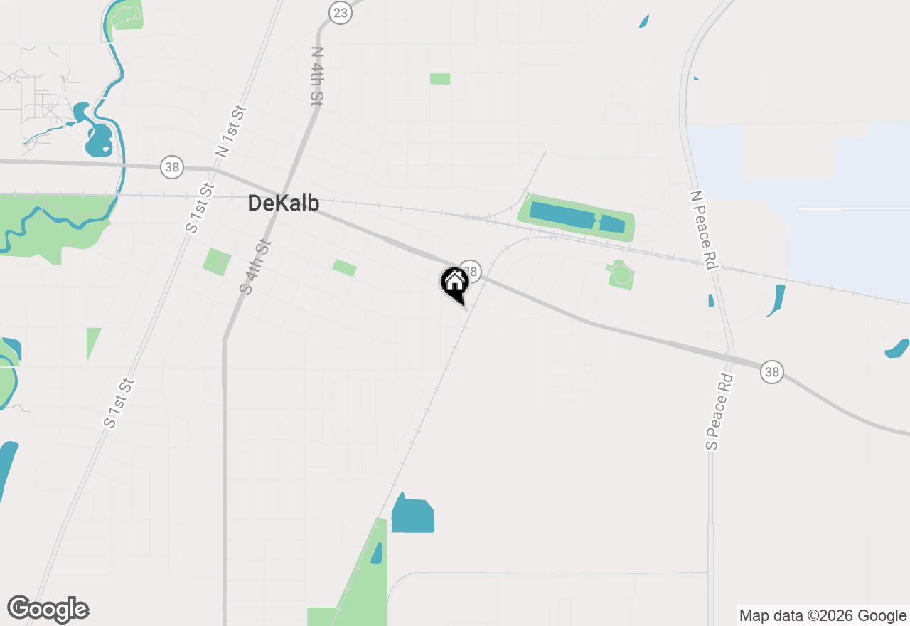 Map of 215 Evans Avenue, Dekalb, IL 60115