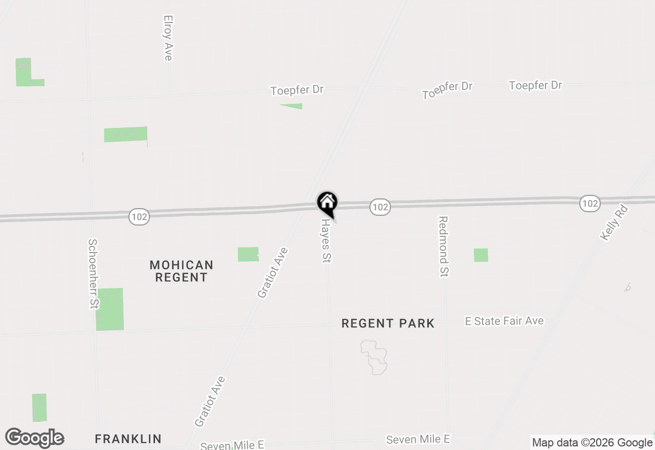 Map of 13000 Hayes St, Detroit, MI 48205