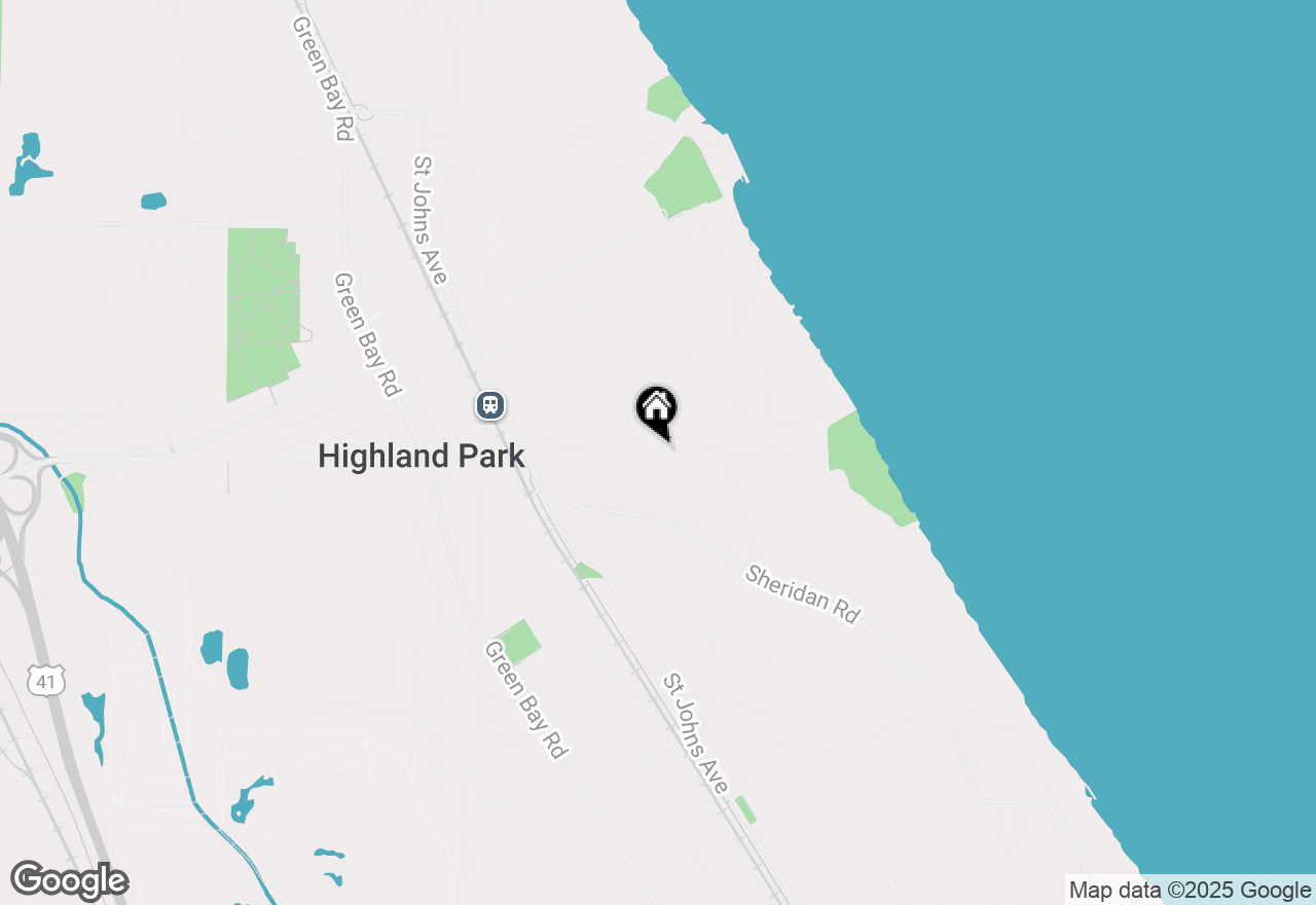 Map of (Address confidential), Highland Park, Illinois 60035