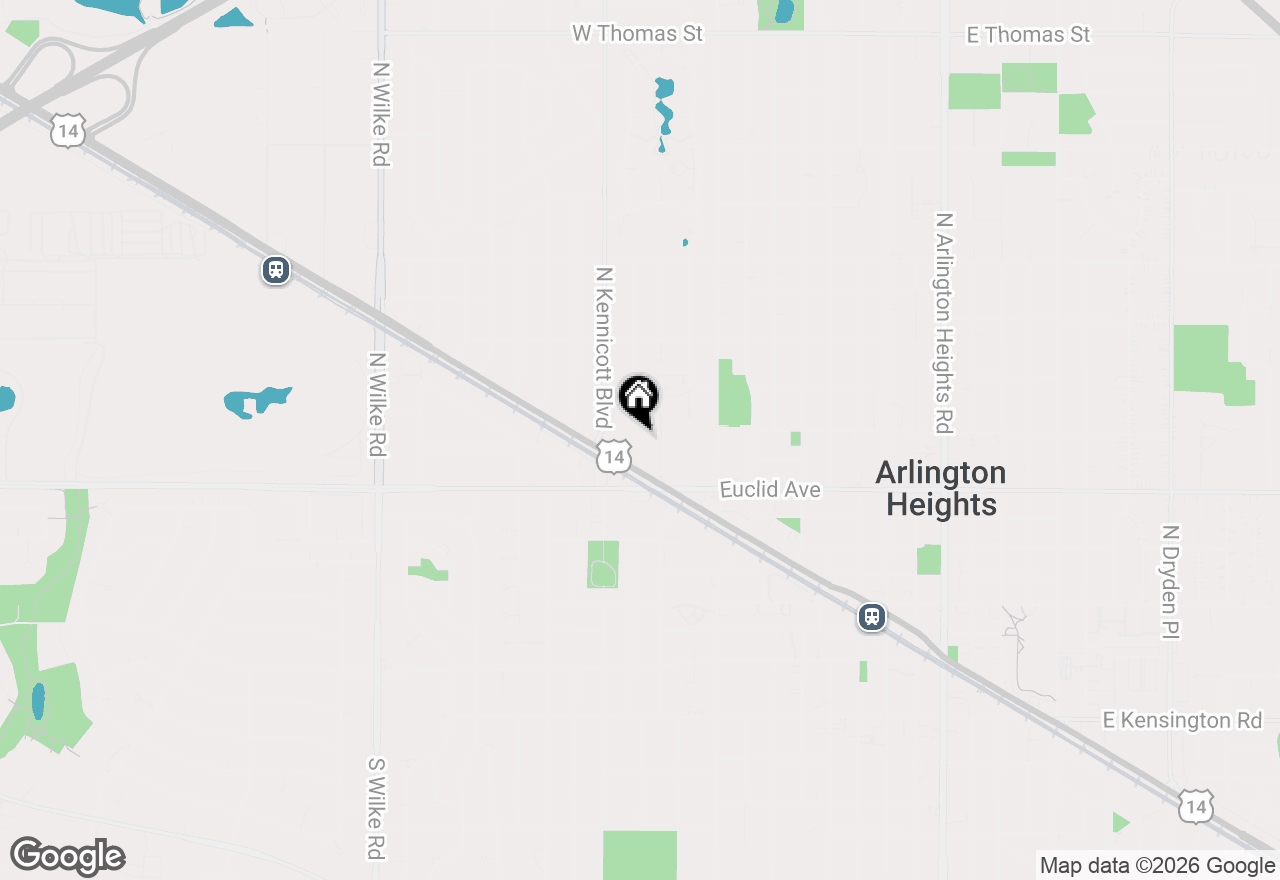 Map of 639 N Kaspar Avenue, Arlington Heights, IL 60004