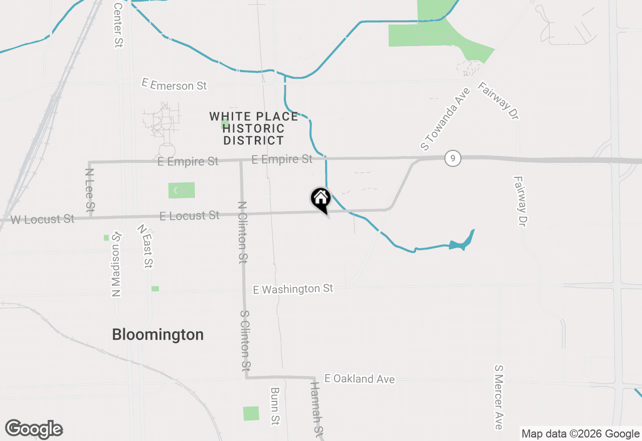 Map of 602 Colton Avenue, Bloomington, IL 61701