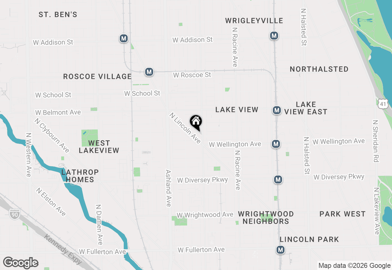 Map of 3037 N Lincoln Avenue #302, Chicago, IL 60657