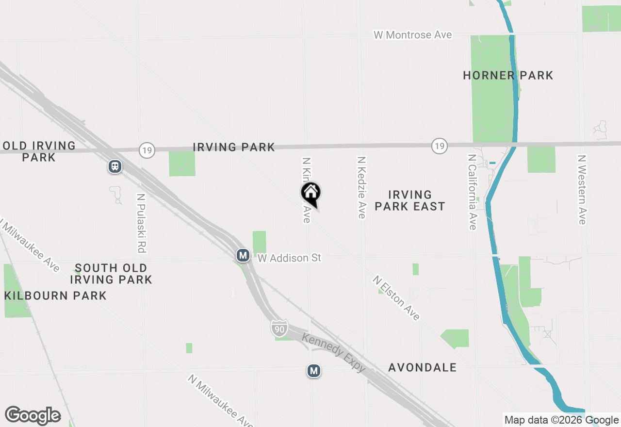 Map of 3731 N Kimball Avenue #2N, Chicago, IL 60618