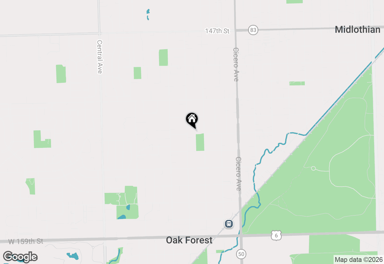 Map of 15241 Le Claire Avenue, Oak Forest, IL 60452