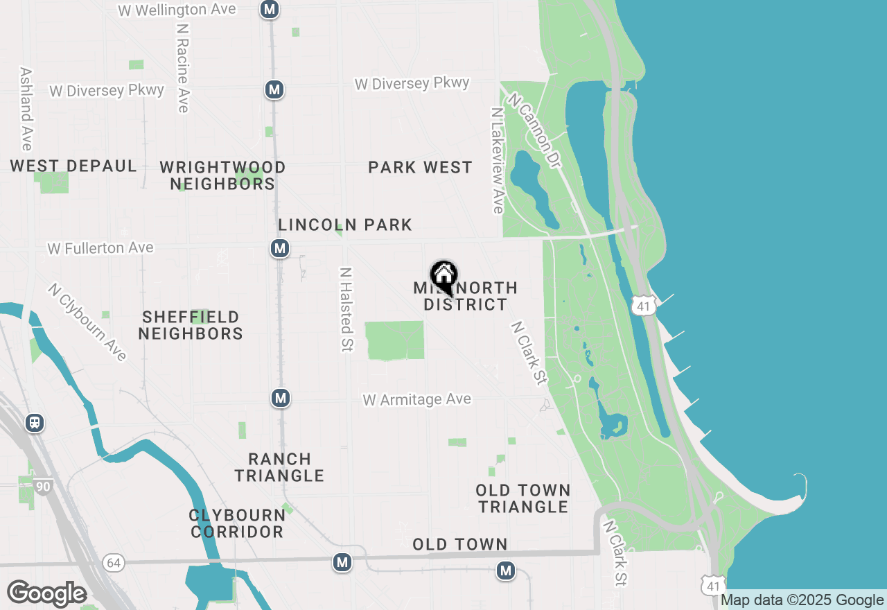 Map of 533 W Grant Place, Chicago, IL 60614