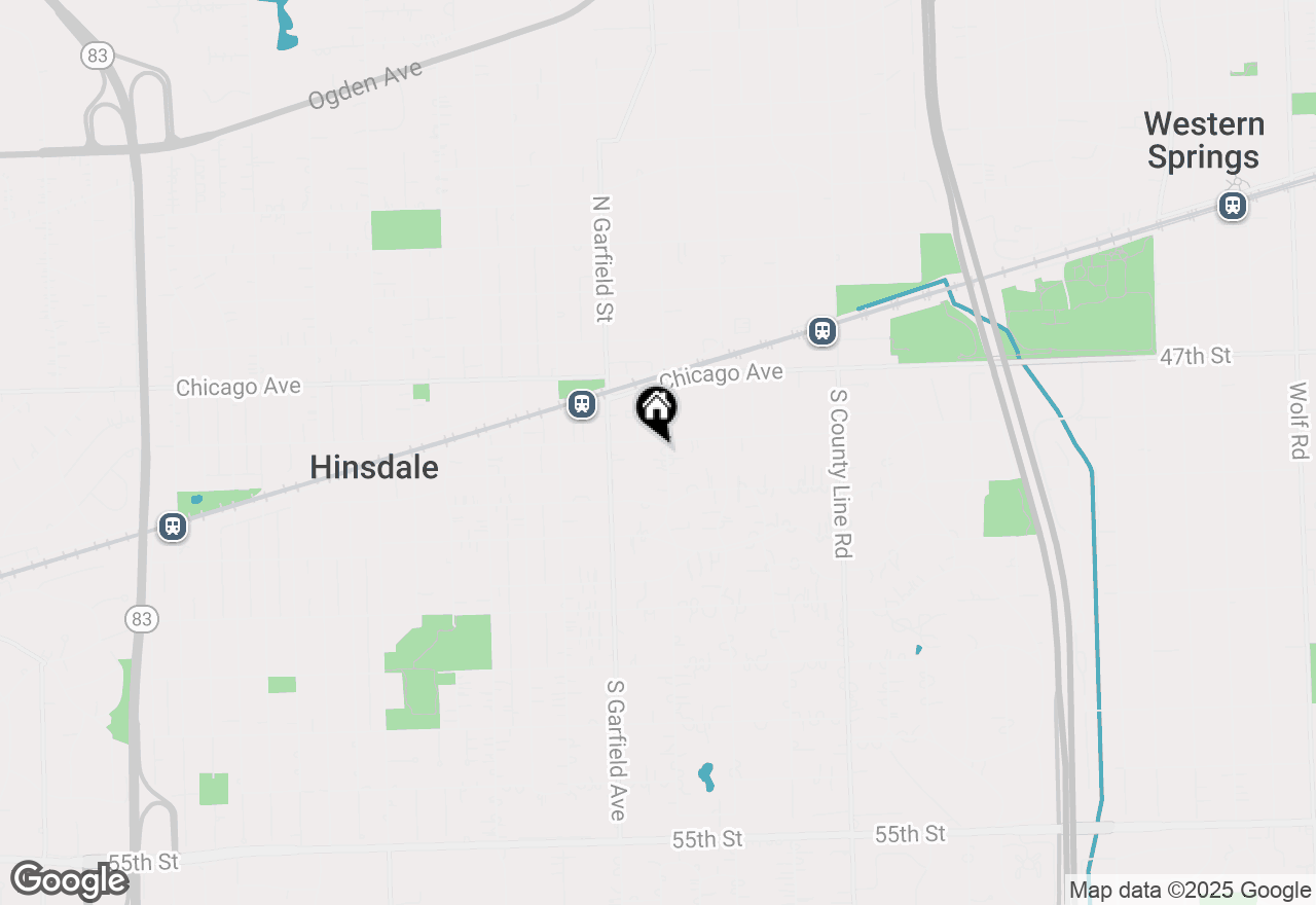 Map of 142 E 1st Street, Hinsdale, IL 60521