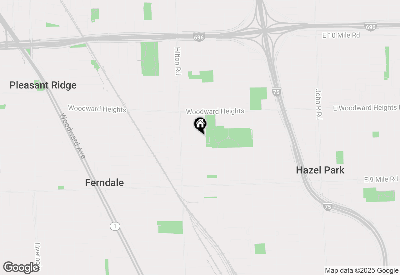 Map of 2343 Bonner Road, Ferndale, MI 48220