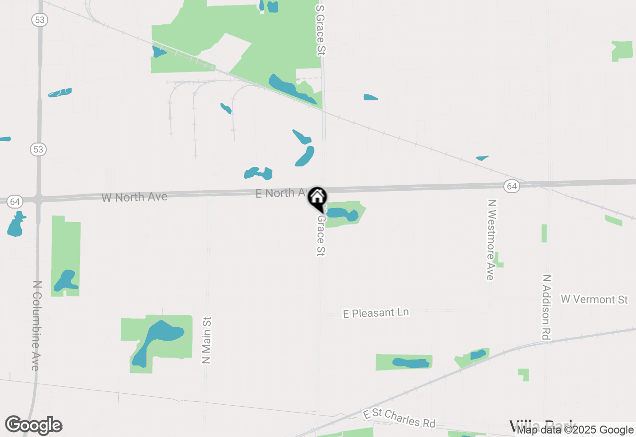 Map of 672 N Grace Street, Lombard, IL 60148