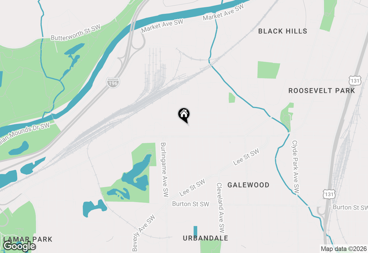 Map of 1443 Rathbone Street Sw, Wyoming, MI 49509