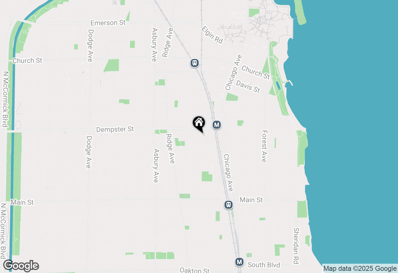 Map of 1230 Elmwood Avenue #3W, Evanston, IL 60202
