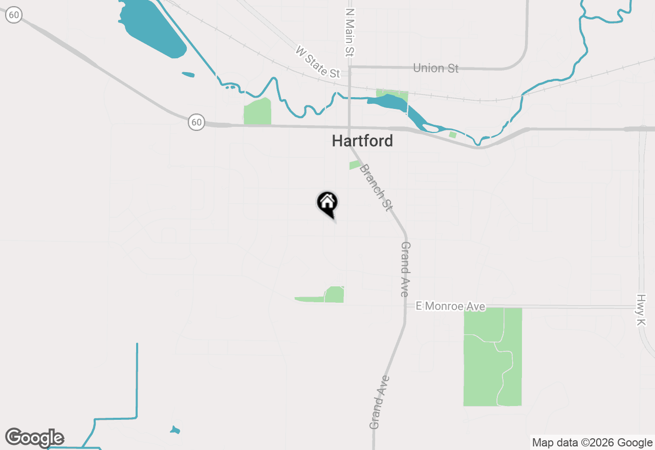 Map of 121 W Washington Ave, Hartford, WI 53027