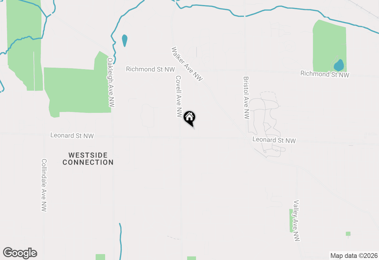 Map of 1230 Hillcrest Avenue Nw, Grand Rapids, MI 49504