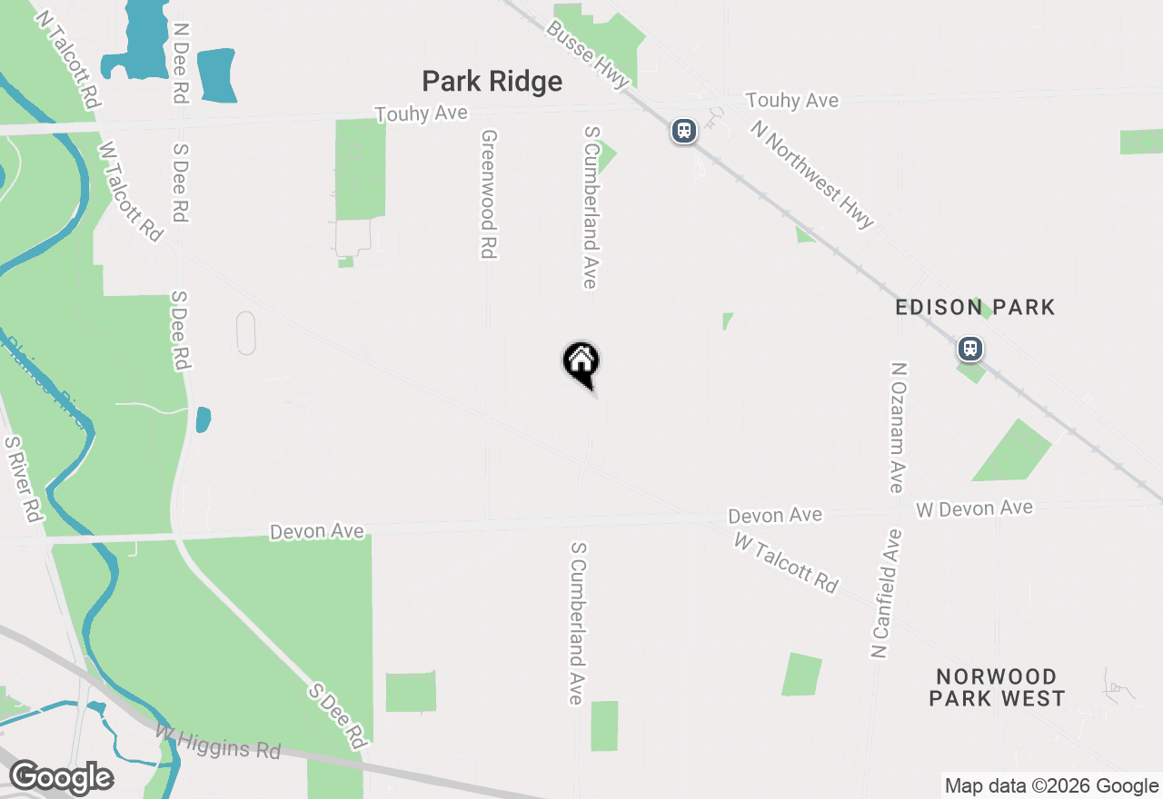 Map of 824 S Cumberland Avenue, Park Ridge, IL 60068