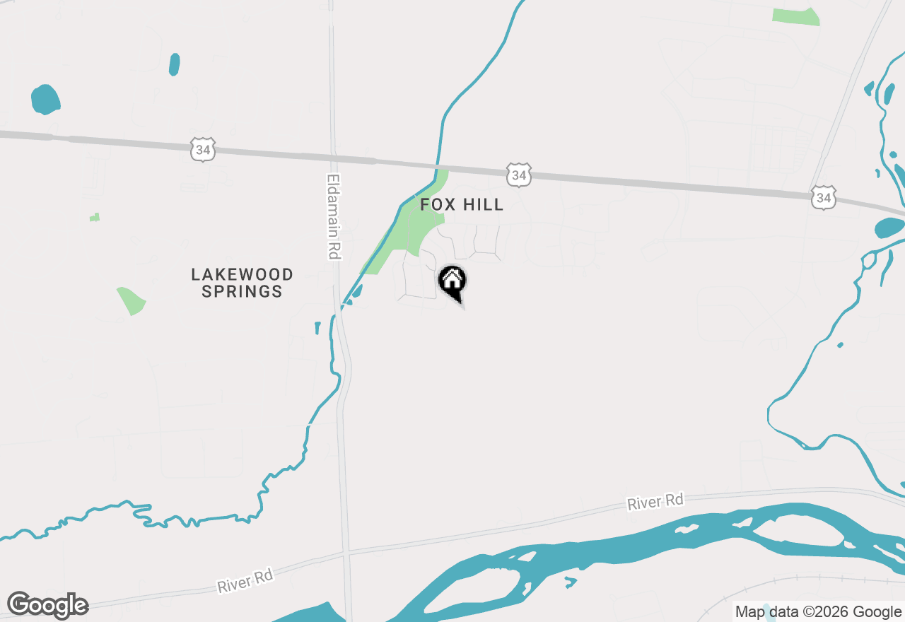 Map of 1214 Evergreen Lane, Yorkville, IL 60560