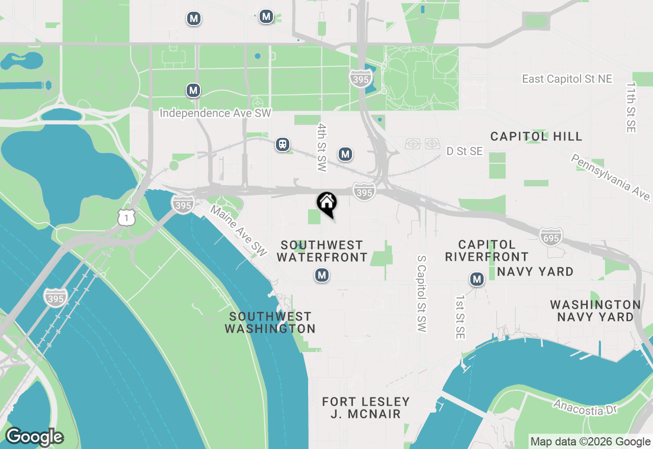 Map of 800 4th Street Sw #N708, Washington, DC 20024