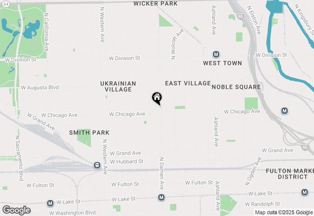 Map of 2013 W Rice Street #3, Chicago, IL 60622