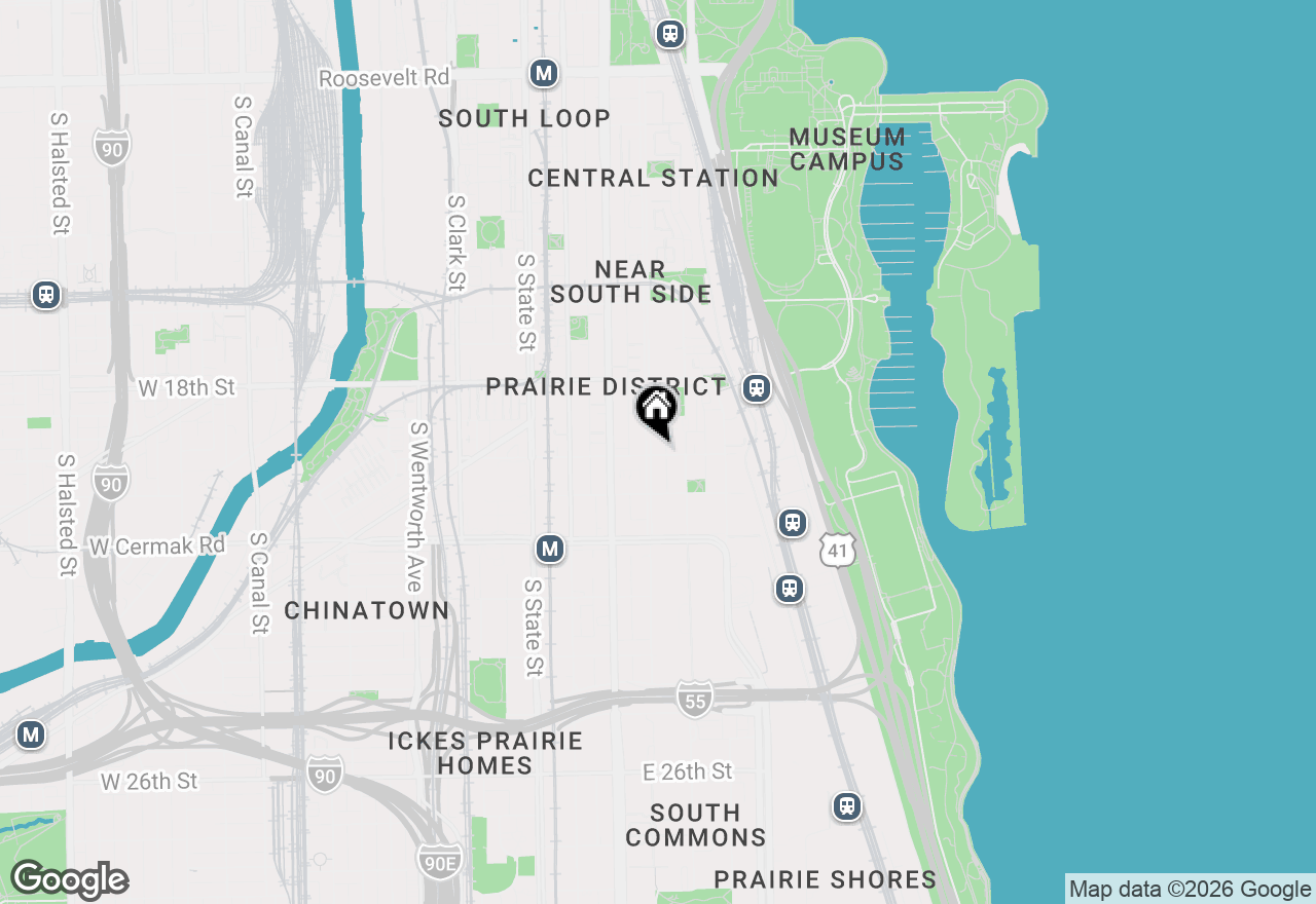 Map of 212 E Cullerton Street #607, Chicago, IL 60616