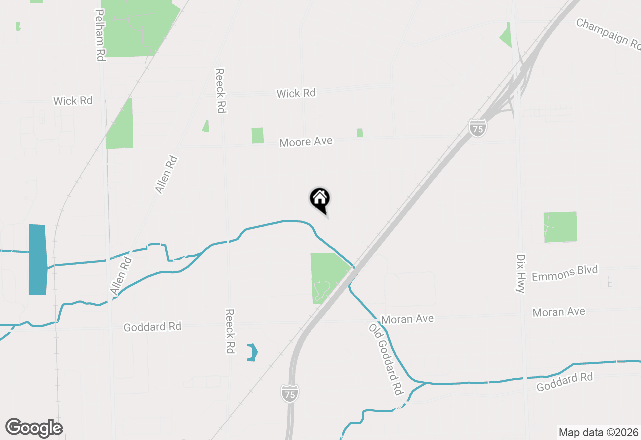 Map of 10036 Ruth Avenue, Allen Park, MI 48101