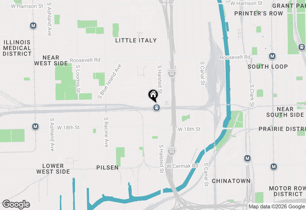 Map of 833 W 15th Place #311, Chicago, IL 60608