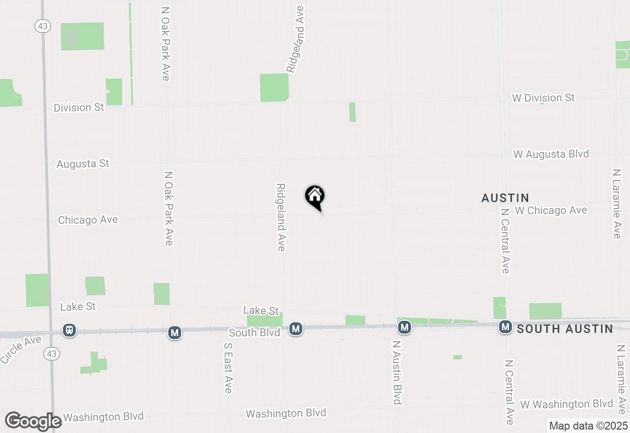 Map of 433 N Harvey Avenue, Oak Park, IL 60302