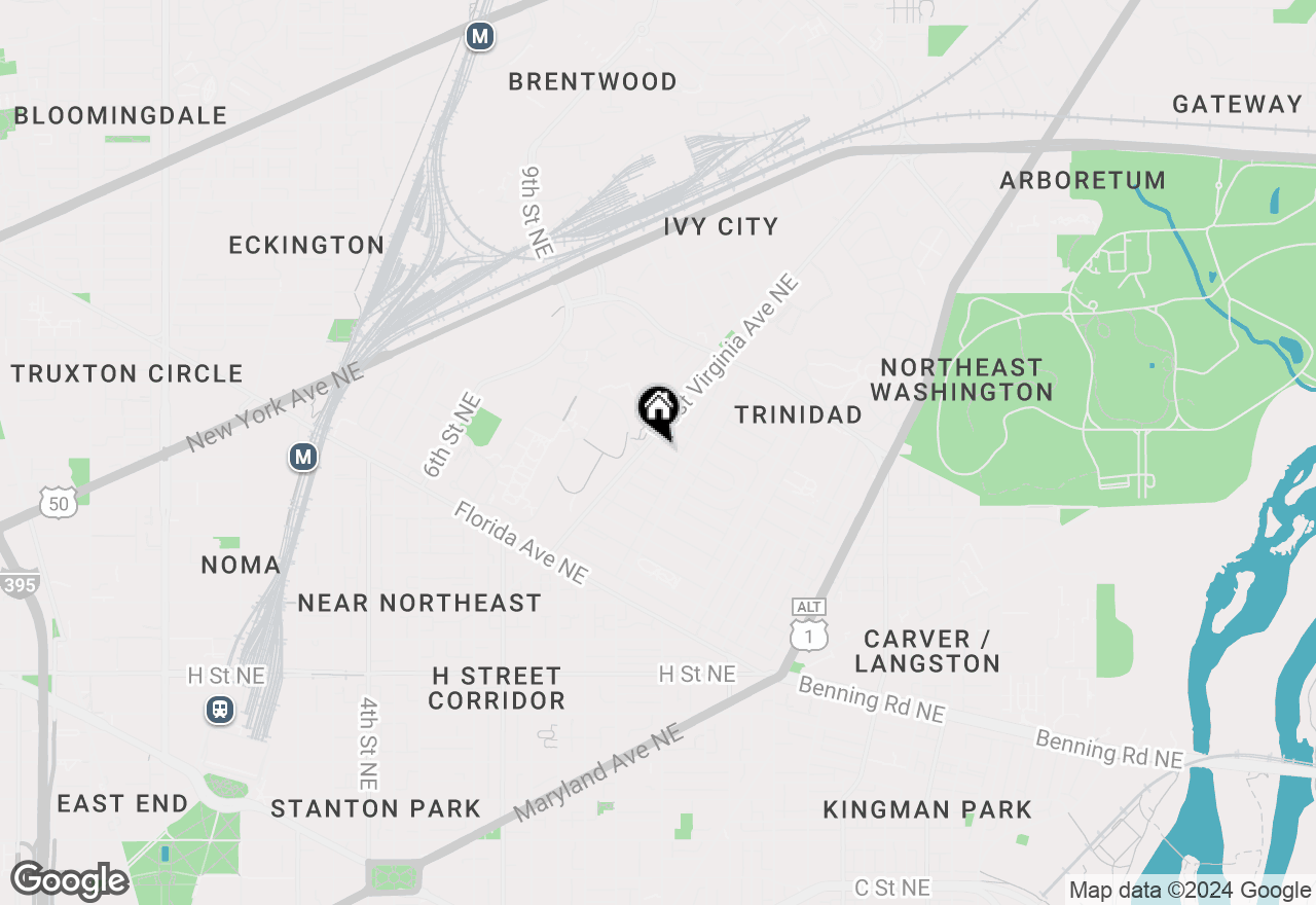Map of 1105 Queen Street Ne #4, Washington, DC 20002