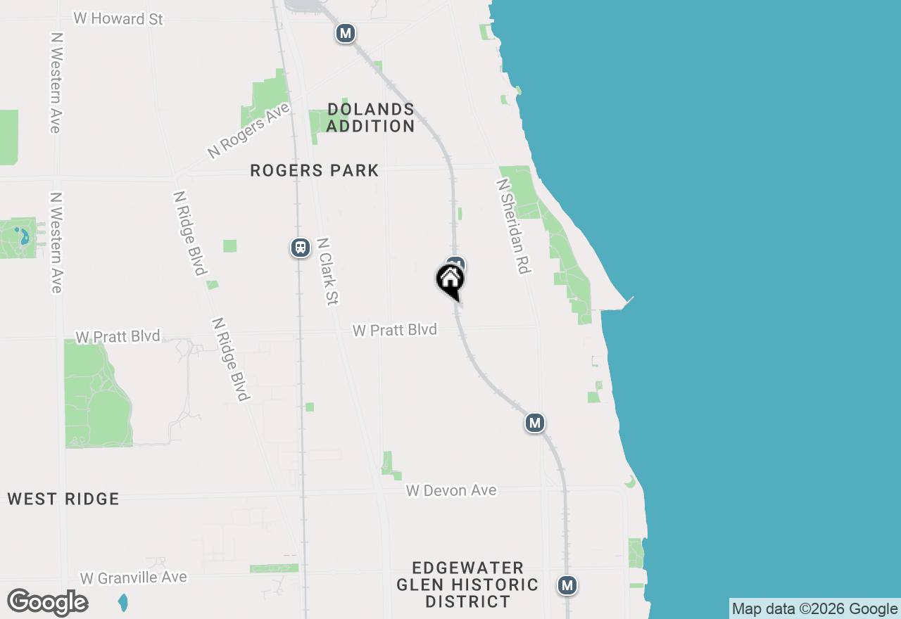 Map of 1411 W Farwell Avenue #M3, Chicago, IL 60626