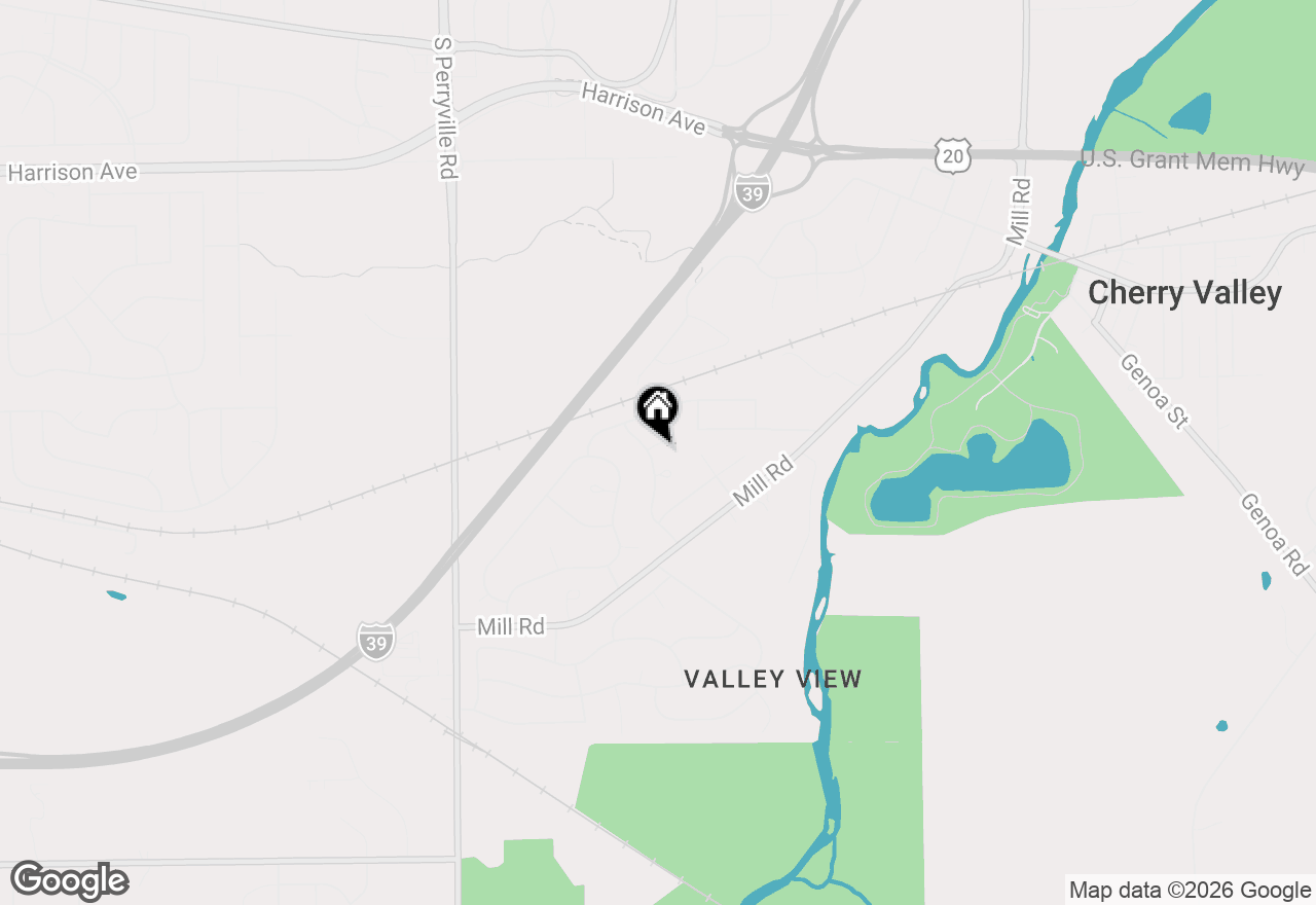 Map of 7431 Farview Drive, Cherry Valley, IL 61016