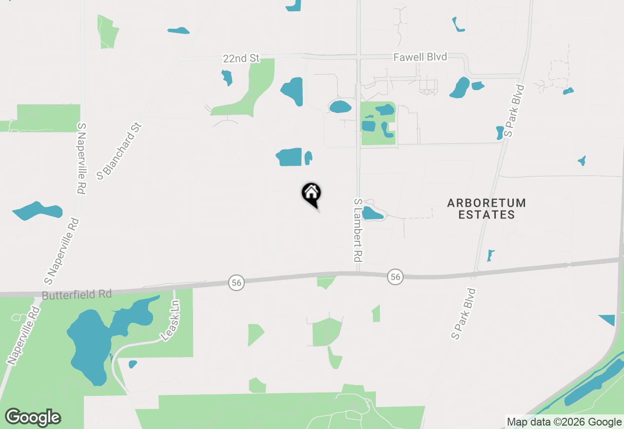 Map of 1940 Brentwood Lane E, Wheaton, IL 60189