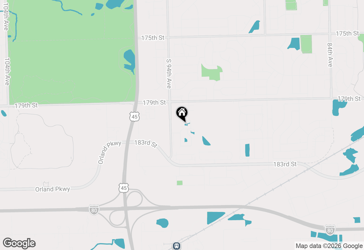 Map of 9334 Chestnut Trail, Tinley Park, IL 60487