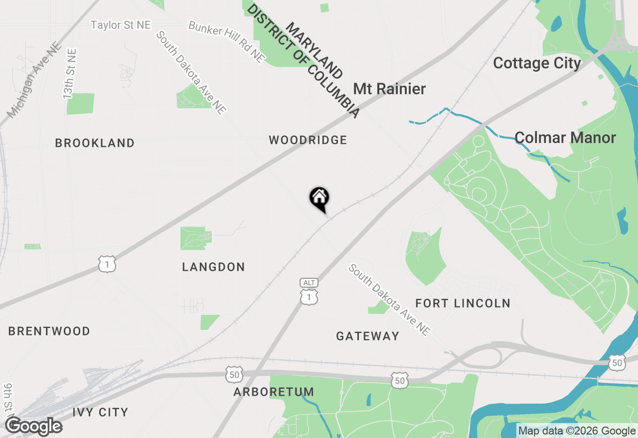 Map of 2902 Vista Street Ne, Washington, DC 20018